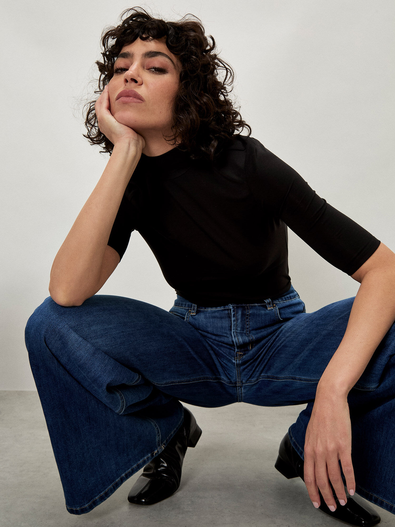 Zana Wide Leg Jeans | Apricot Clothing