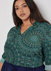 Moroccan Mandala Top, Green, large