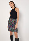 Rainbow Sequin Mini Skirt, Black, large