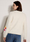 Petal Flower Jumper, Cream, large