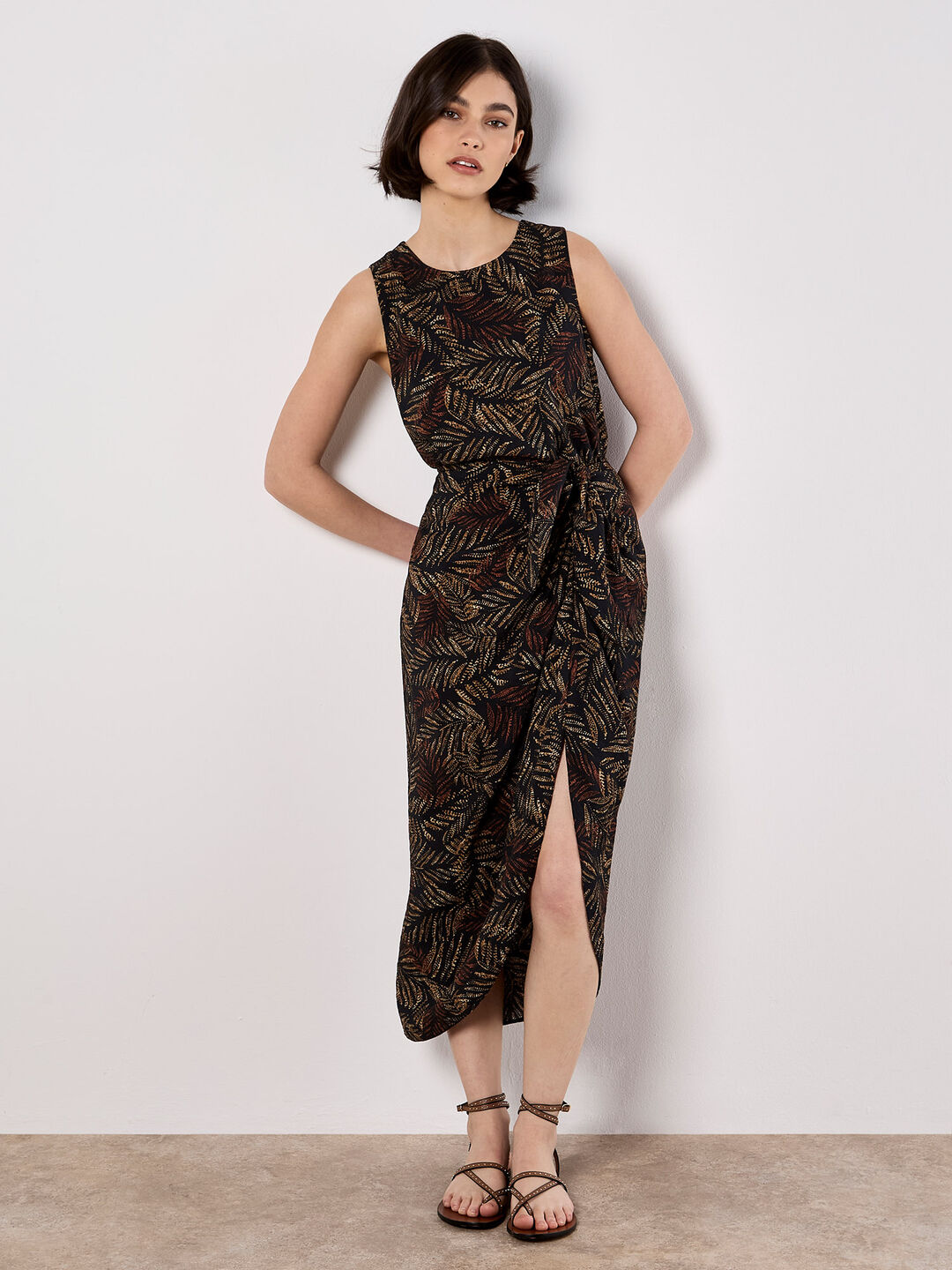 Batik Leaf Print Vest Top & Skirt Co-ord set