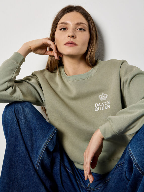 Dancing Queen Sweatshirt, Mint, large