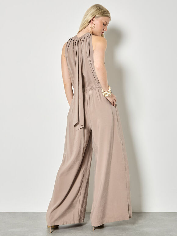 Soft Pleat Tunic Top, Stone, large