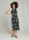 Ovacome Teal Floral Midi Dress, Teal, large