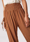 Diamond Print Smocked Jogger, Rust, large