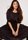 Animal Print Smock Dress, Navy, large