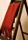 Boucle Knit Soft Scarf, Red, large