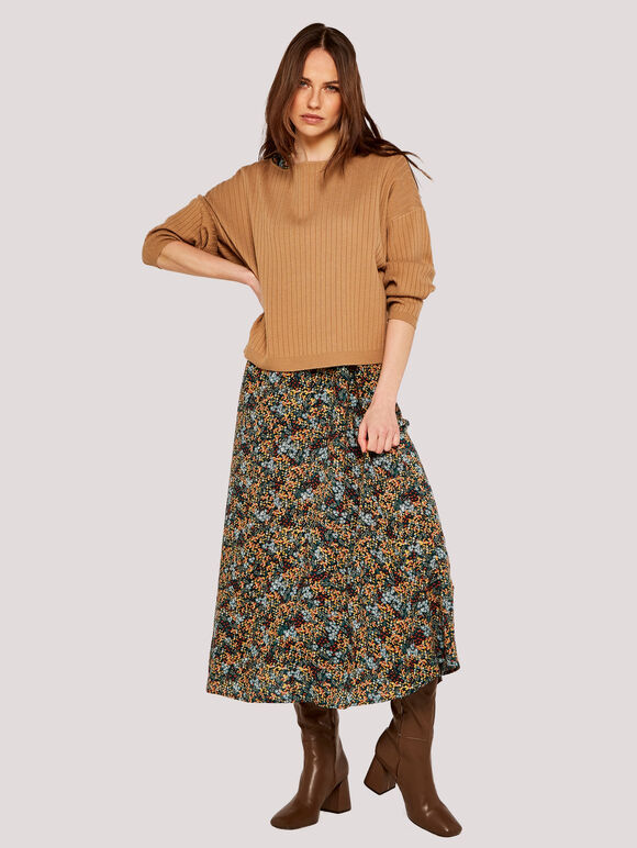 Multi Floral Maxi Dress, Green, large