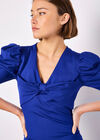 Bow Bodycon Mini Dress, Blue, large