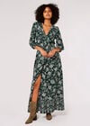 Floral Print Wrap Maxi Dress
, Green, large