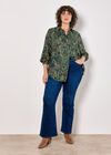 Curve Paisley Sparkle Shirt, Green, large