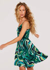 Swirl Ruffle Cami Dress, Green, large