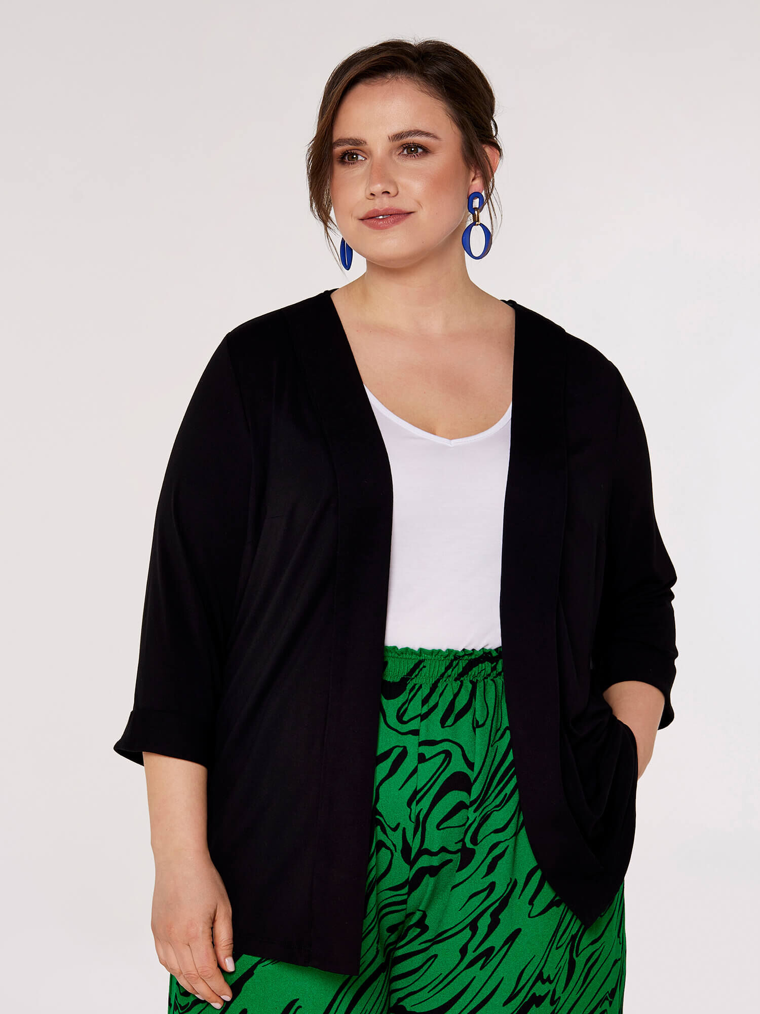 Curve Jersey Tuxedo Blazer Apricot Clothing