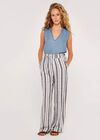 Chambray Stripe Waist Trouser, White, large