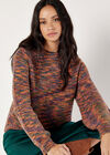 Waffle Knit Space Dye Jumper, Green, large