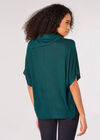 Asymmetric Neck Soft Touch Top, Green, large