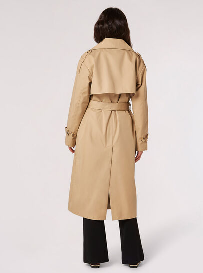 Longline Belted Trench Coat