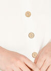V Neck Button Down Vest Top, Cream, large