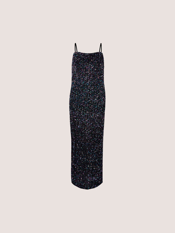 Sequin Bodycon Cami Midi Dress, Assorted, large