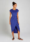 Midi Wrap Dress, Blue, large