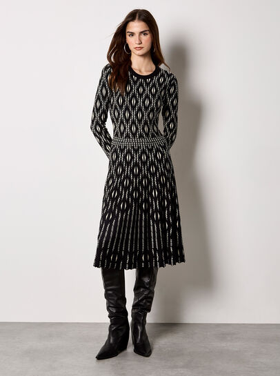 Diamond Knitted Midi Dress