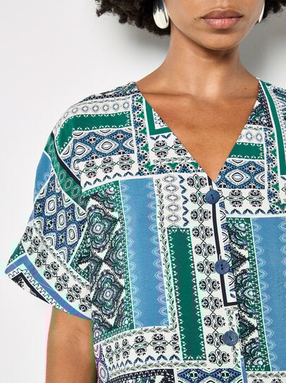 Folk Patchwork Blouse