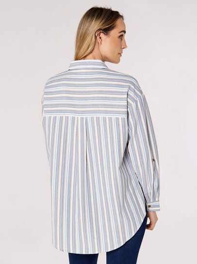 Multi Stripe Oversized Shirt