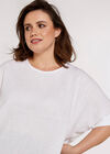Curve Textured Top, White, large