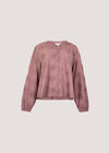 Floral Embroidered Cotton Blouse, Pink, large