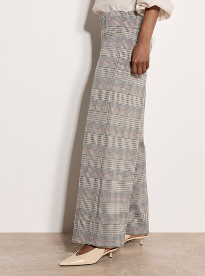 Heritage Check Wide-Leg Trousers