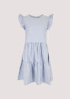 Stripe Tiered Dress, Blue, large