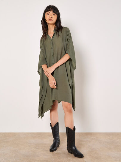 Oversized Textured Kaftan