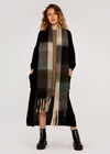 Colourblock Ombre Scarf, Black, large