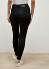 Button Detail Skinny Jeans, Black, large