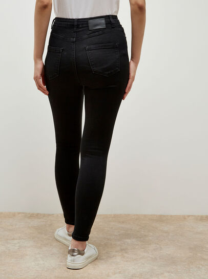 Button Detail Skinny Jeans