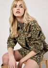 Ikat Denim Jacket, Khaki, large