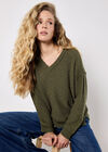 Lightweight Cotton Jumper, Khaki, large