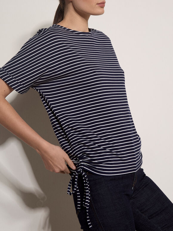 Jersey Stripe T-Shirt, White, large