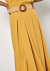 Boho Belted Midi Skirt, Mustard, large