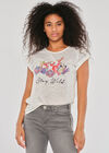 Cactus Stay Wild Slub Jersey Top, Cream, large