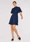 Star Jacquard Mini Dress, Navy, large