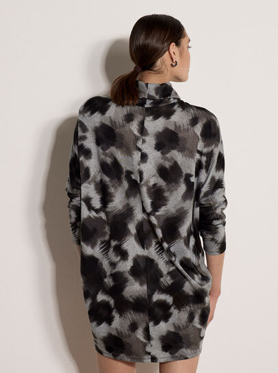 Abstract Knit Cocoon Mini Dress