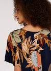 Lily Petal Button Top, Navy, large