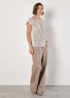 Sequin Embellished T-Shirt, Stone, large