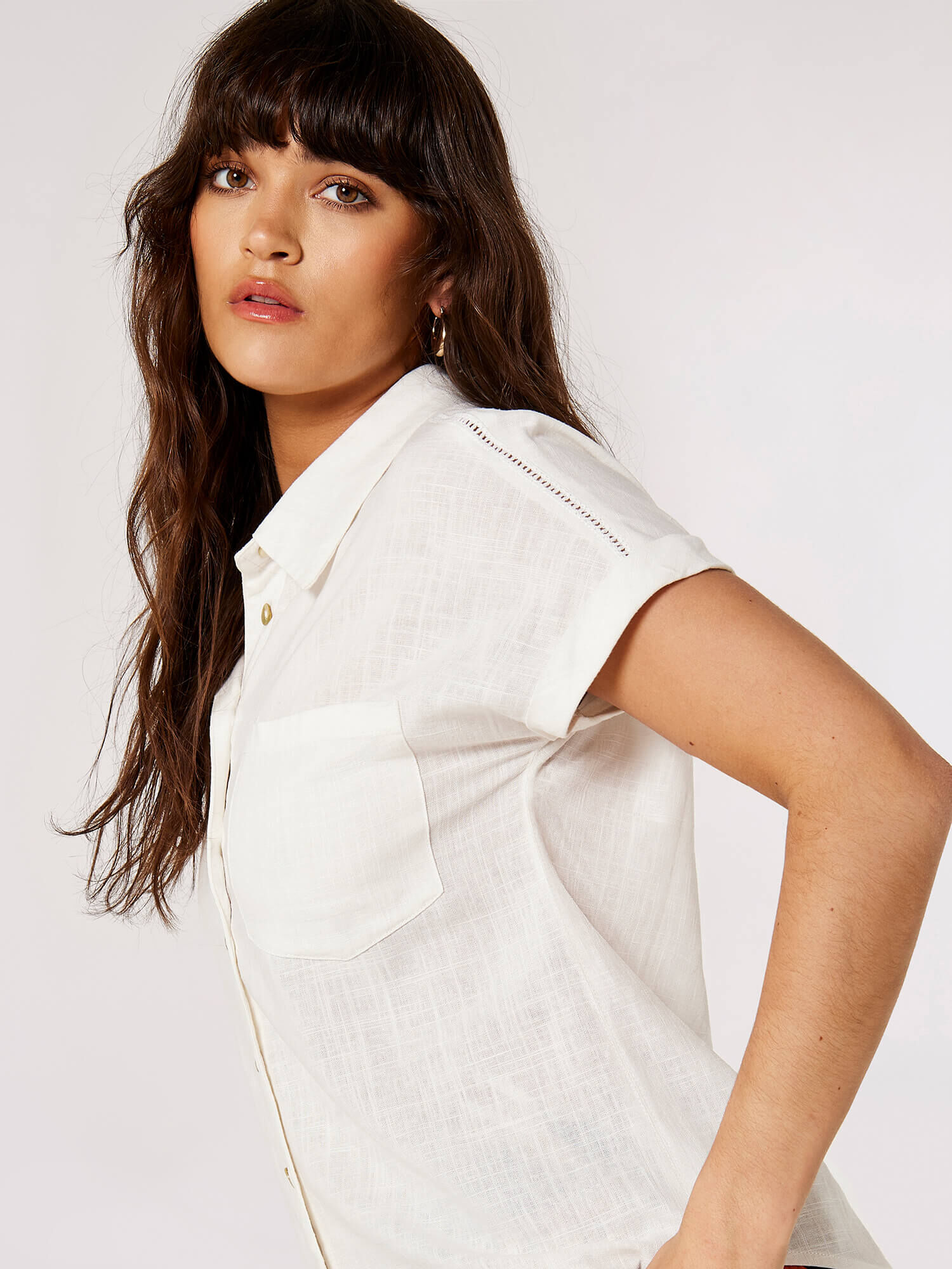 Linen Button Top | Apricot Clothing