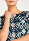 Diamond Geos Side Ruche Top, Navy, large