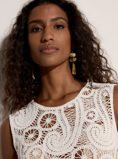 Paisley Cotton Crochet Top