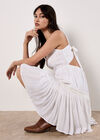 Shimmer Camisole Mini Dress, White, large