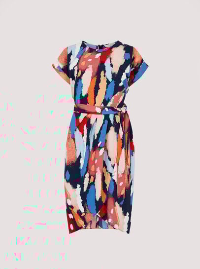 Paintbrush Wrap Mini Dress