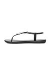 Leaf Shine Sandals, Black, large